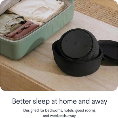 Pro - Smart White Noise Machine & Travel Case - Real Fan Inside, Non-Looping White Noise, Adjustable Tone & Volume - App-Based Remote Control & Sleep Timer - Midnight