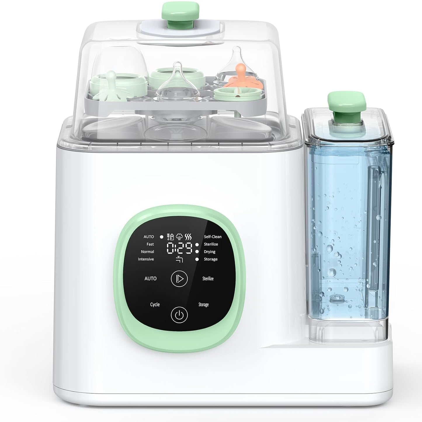 Baby Bottle Washer, Sterilizer & Dryer, All-In-One Cleaning Machine for Bottles, Pump Parts & Baby Essentials, 19 Min Rapid Wash & Auto Mode, 60 Detergent Tablets Time-Saving & Effortless Care