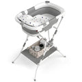 Baby Bathtub with Stand Built for Newborn to Toddler, Collapsible 2-In-1 Design, Folding Stand, Soft Cushion