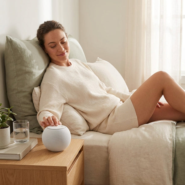 White Noise Sound Machine Built for Better Sleep, Natural Fan Noise, App Scheduler, 10 Volume Settings