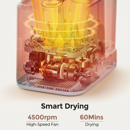 Baby Bottle Washer, Sterilizer & Dryer, All-In-One Cleaning Machine for Bottles, Pump Parts & Baby Essentials, 19 Min Rapid Wash & Auto Mode, 60 Detergent Tablets Time-Saving & Effortless Care